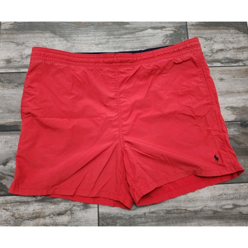 Vintage Polo Ralph Lauren Swim Shorts Mens XL Red Mesh Lined Surf Beach 90s